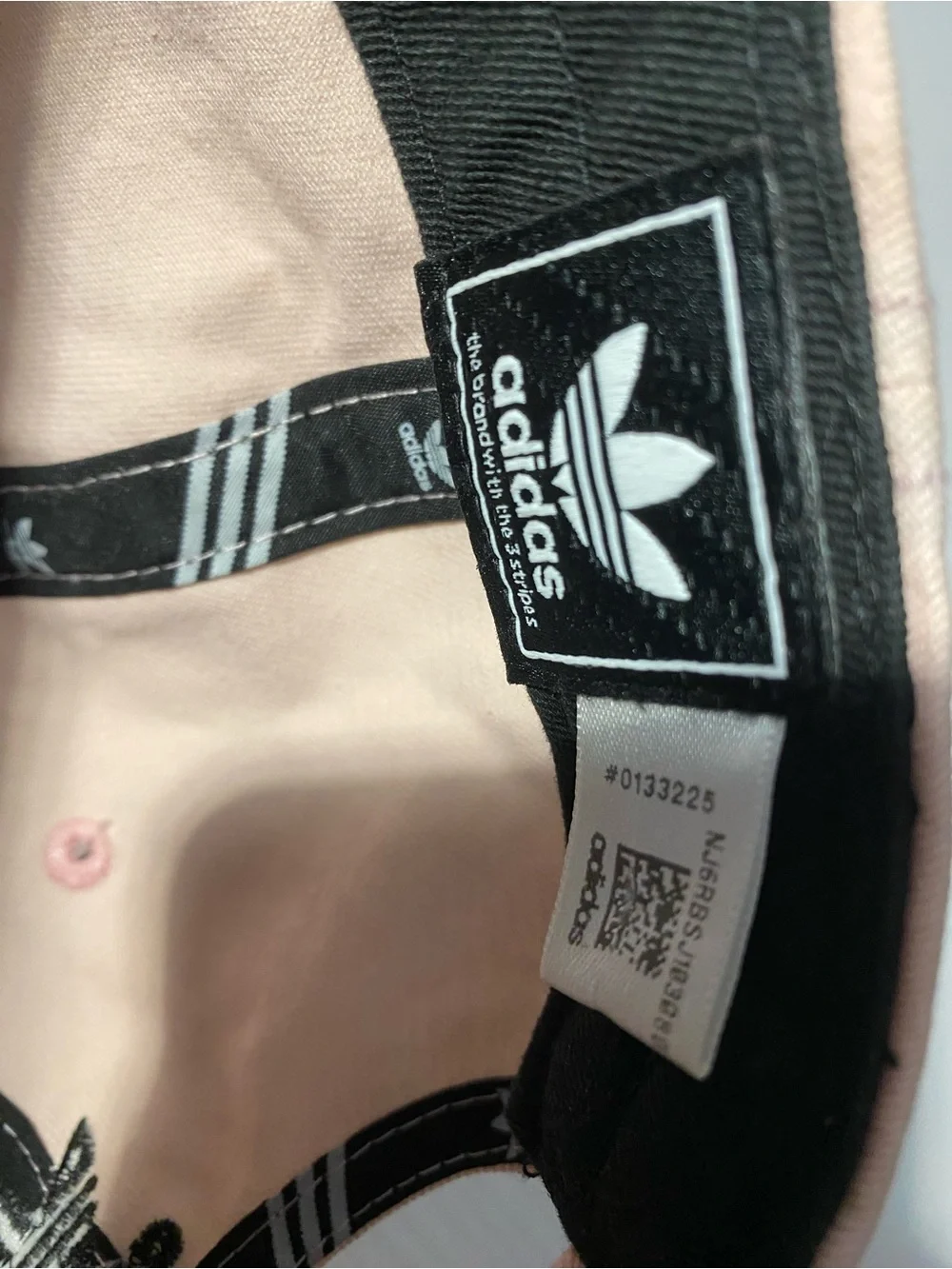 Adidas Originals Trefoil Logo Baseball Cap Light Pink Black Bill Dad Hat OSFM